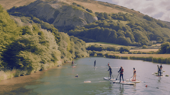 People Paddleboarding